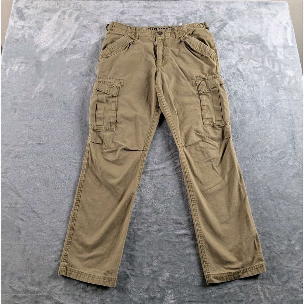 Old Navy Aviator Cargo Pants Mens Tan 31x30 Military Utility Surplus Y2K READ
